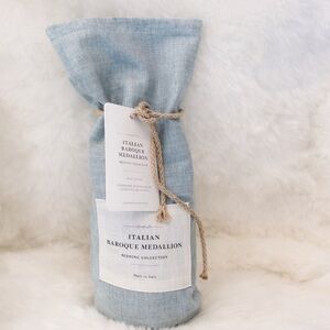 NWT Restoration Hardware ~ Set (2) Italian Baroque Medallion Shams in Sand|Dune